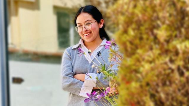 La estudiante María del Cielo Galindo. / EHU La estudiante María del Cielo Galindo.