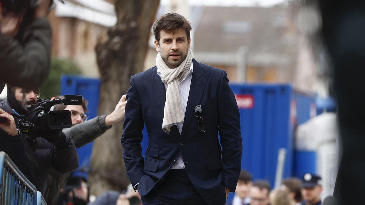 Gerard Piqué a su llegada este viernes al juzgado de Majadahonda (Madrid) para declarar como investigado.
