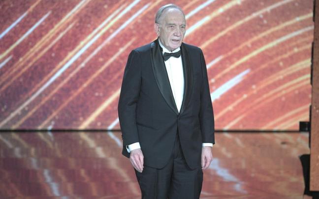 El presidente de la Academia de Cine, Fernando Méndez-Leite, durante la edición de este año de los Goya.
