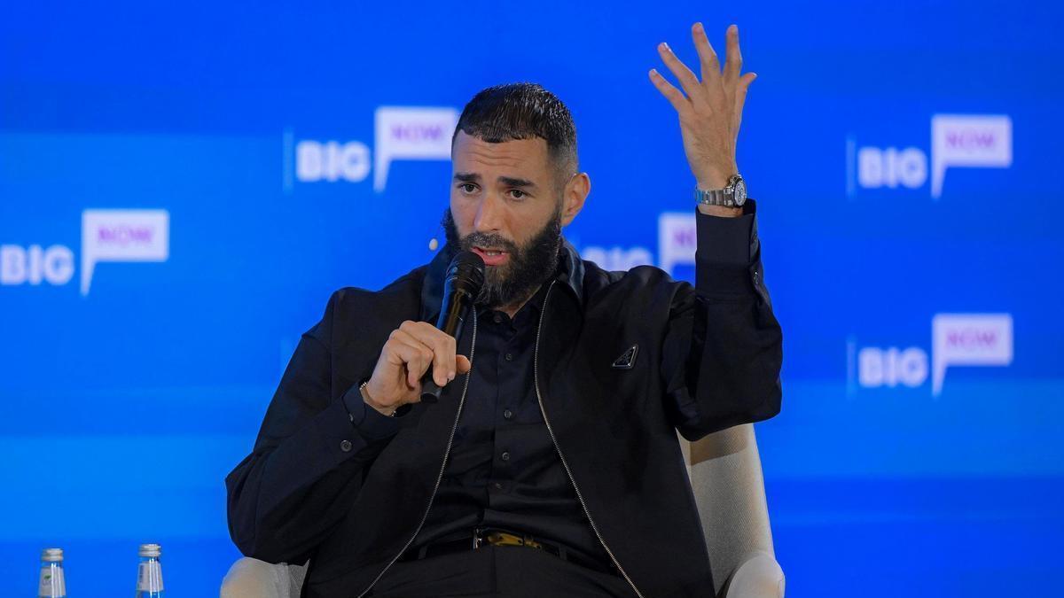 Karim Benzema, durante un acto celebrado en Arabia Saudí.