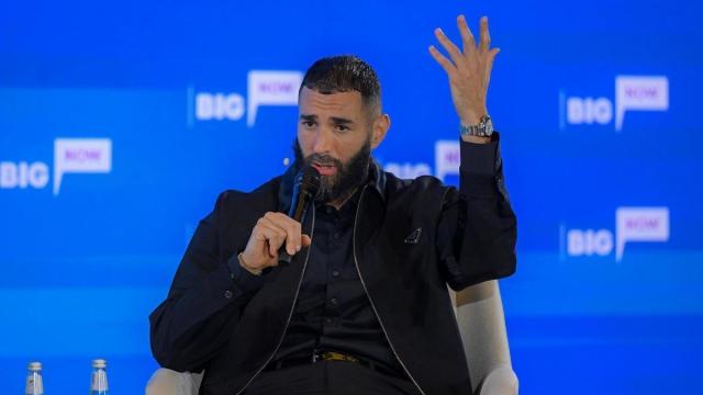 Karim Benzema, durante un acto celebrado en Arabia Saudí.