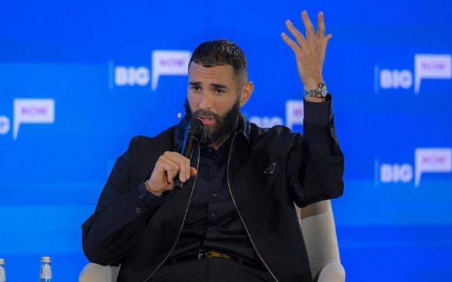 Karim Benzema, durante un acto celebrado en Arabia Saudí.