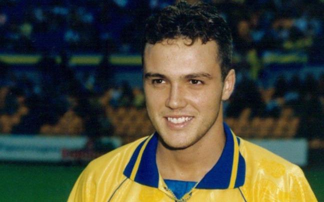 Ángel Sánchez con la UD Las Palmas