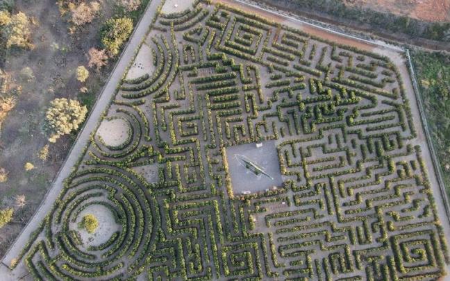 Vista aérea del Laberinto de Peñíscola