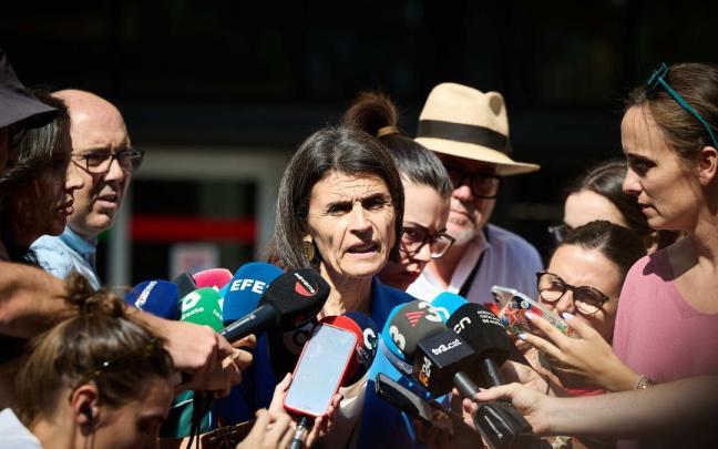 Nerea Melgosa comparece ante la prensa.