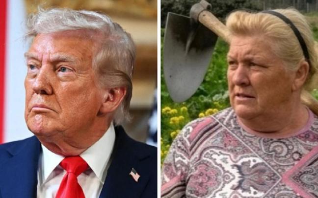 Donald Trump (a la izquierda) y Dolores Leis.