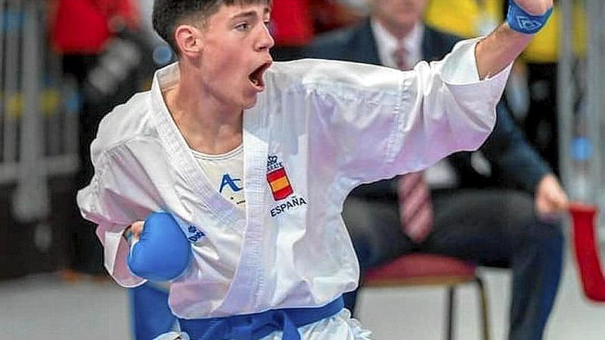 Ortiz de Zárate, durante un combate del Europeo absoluto. | FOTO: DNA