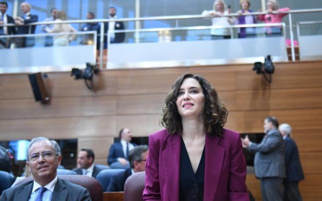 Isabel Díaz Ayuso, en un pleno de la Asamblea de Madrid. Isabel Díaz Ayuso, en un pleno de la Asamblea de Madrid.