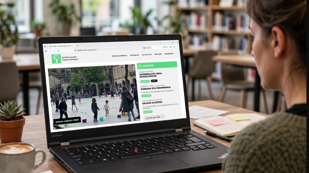 La nueva web unifica y facilita el acceso a los servicios relacionados con la promoción del euskera