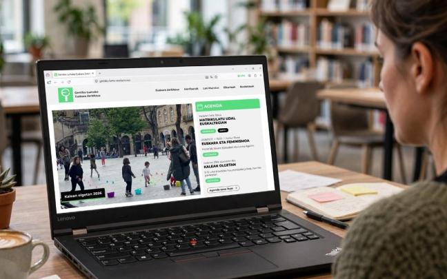 La nueva web unifica y facilita el acceso a los servicios relacionados con la promoción del euskera