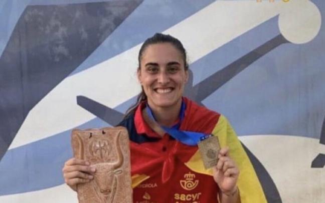 Patri Encinas, en el Mundial de Grecia 2022.