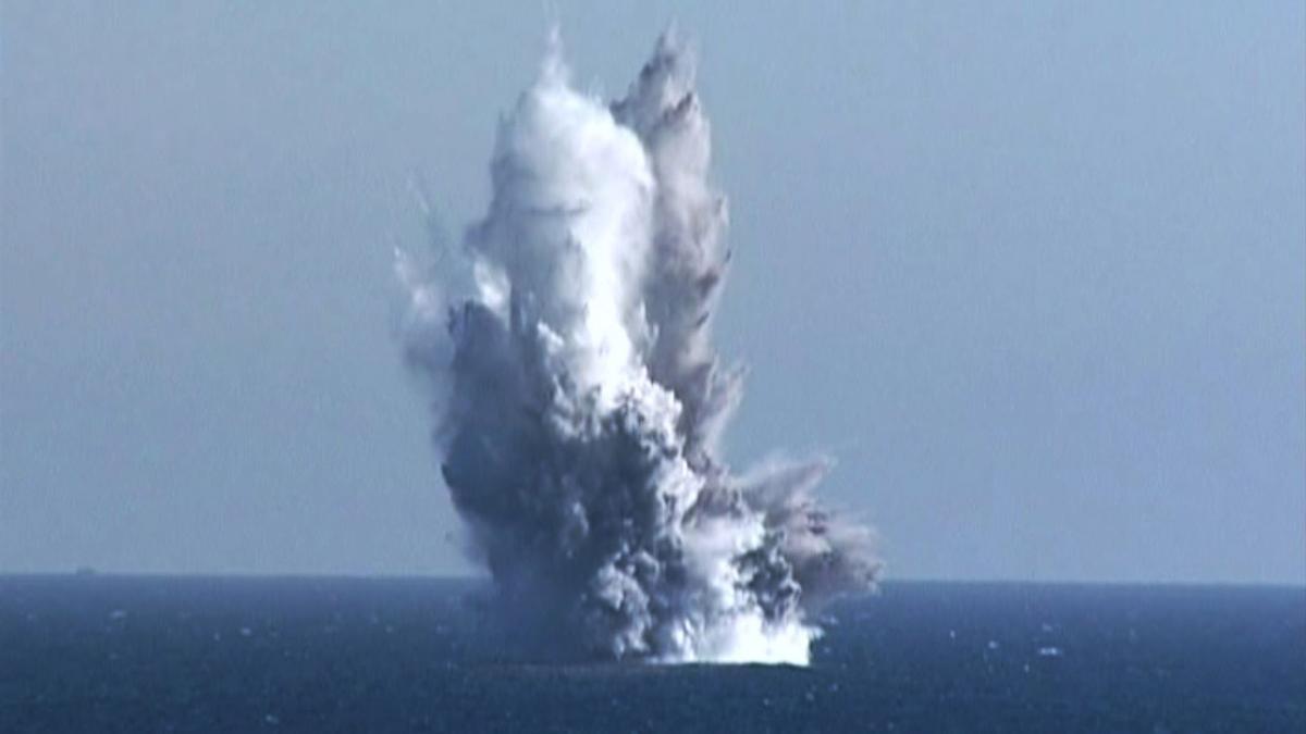La supuesta explosión del dron submarino.