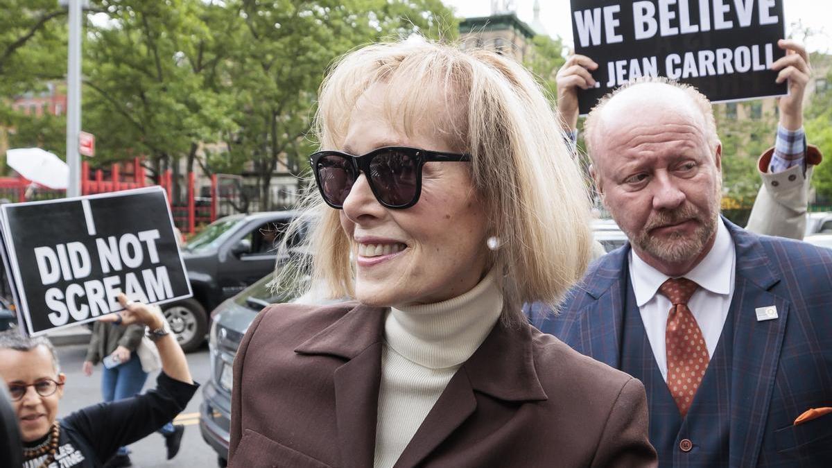 E. Jean Carroll a su llegada a la Corte federal.