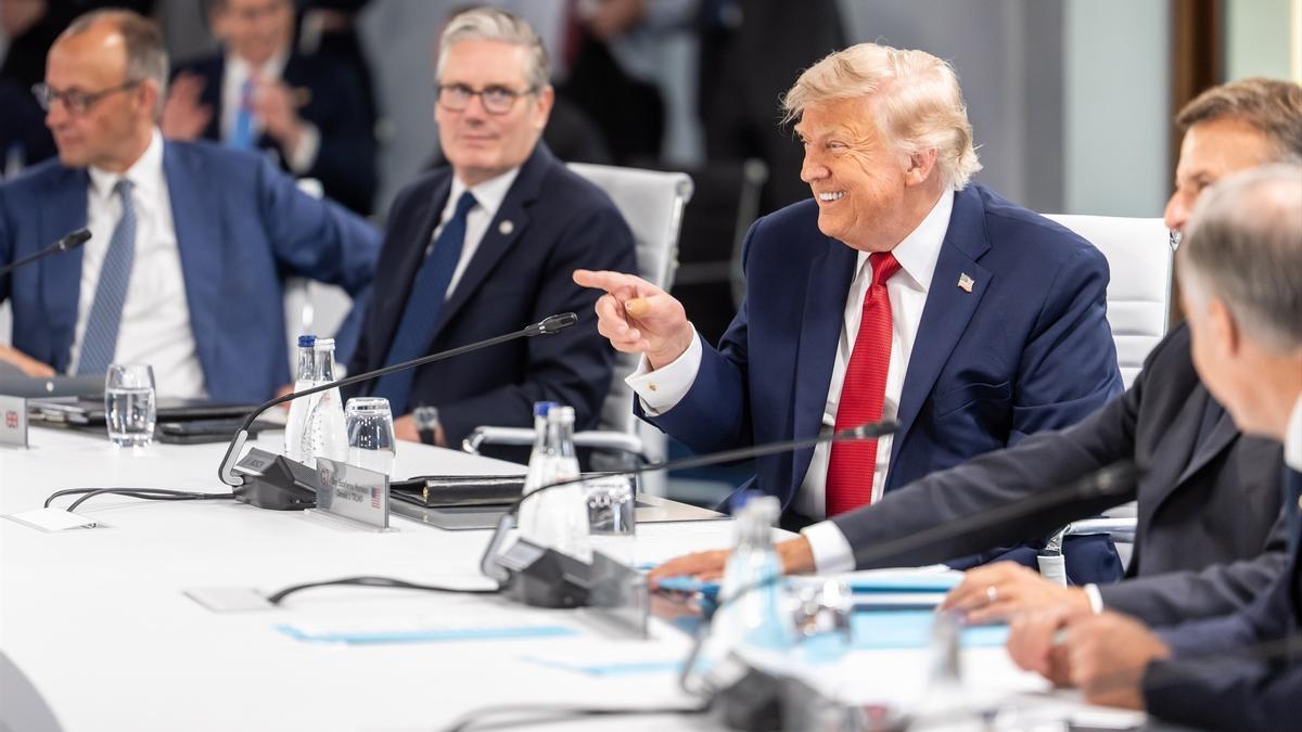 Trump, en la cumbre del G7 en Francia.