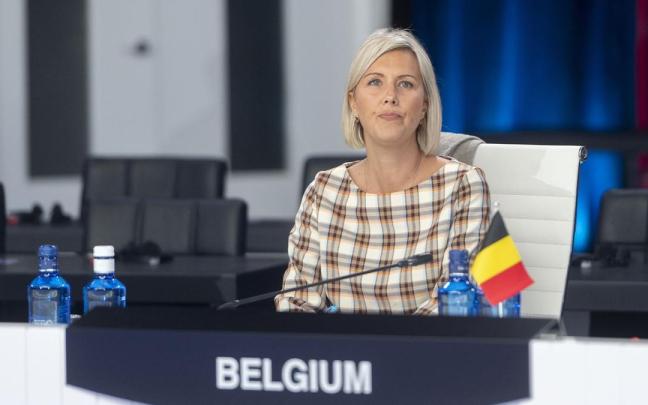 La ministra belga de Defensa, Ludivine Dedonder, en una foto de archivo.