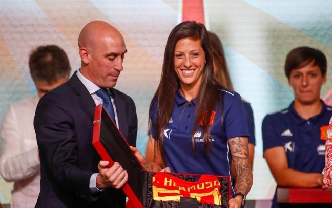 Luis Rubiales junto a Jenni Hermoso en una imagen de archivo.