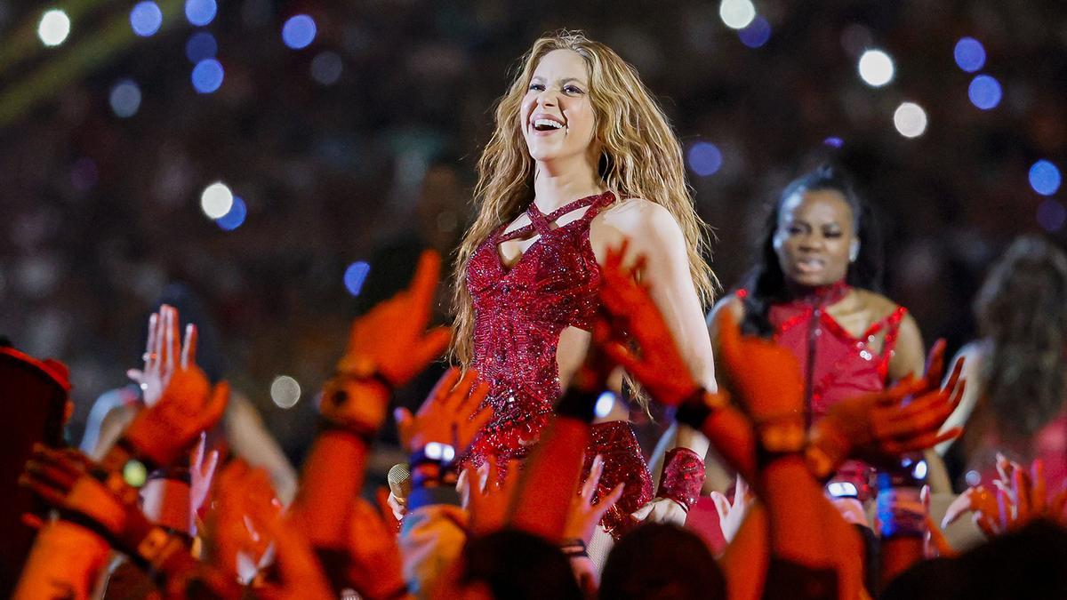 Shakira, durante una de sus actuaciones