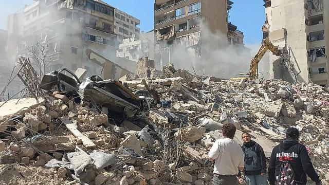 Edificio bombardeado en Beirut.