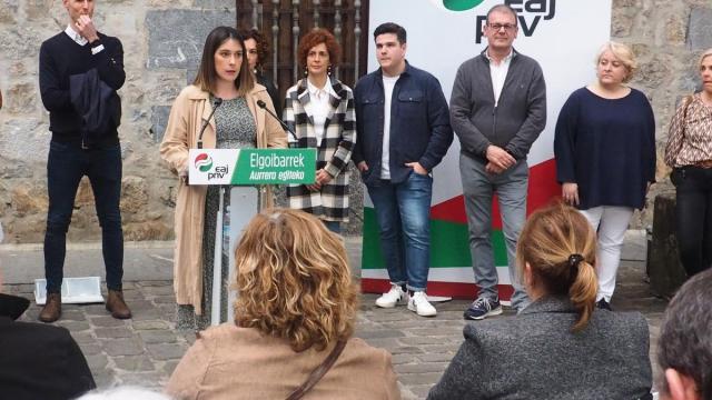 Maialen Gurrutxaga, en un acto político durante la campaña electoral de 2023.