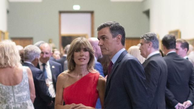 Begoña Gómez junto a Pedro Sánchez en un acto.