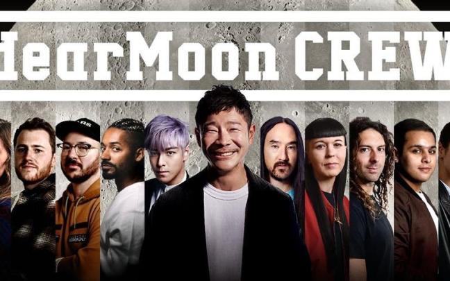 La tripulación de la misión Dearmoon.