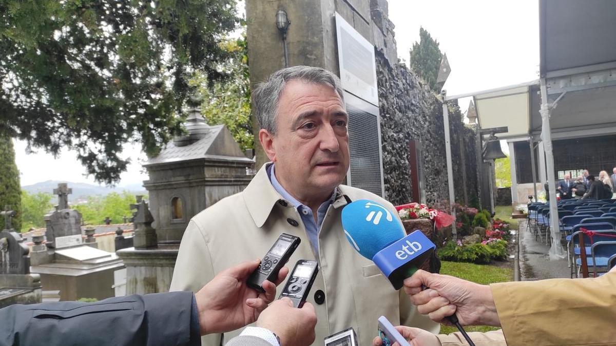 El presidente del PNV, Aitor Esteban, el pasado fin de semana en Gernika.