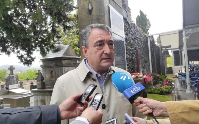 El presidente del PNV, Aitor Esteban, el pasado fin de semana en Gernika. / EP El presidente del PNV, Aitor Esteban, el pasado fin de semana en Gernika.