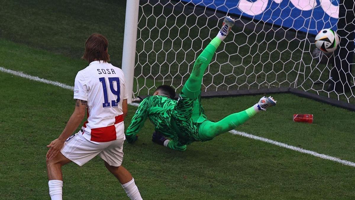 Gjasula marcó el segundo gol de Croacia en el minuto 95.