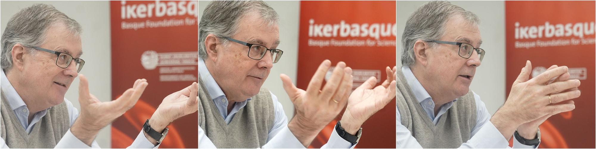 Fernando Cossío durante la entrevista en la sede de Ikerbasque.