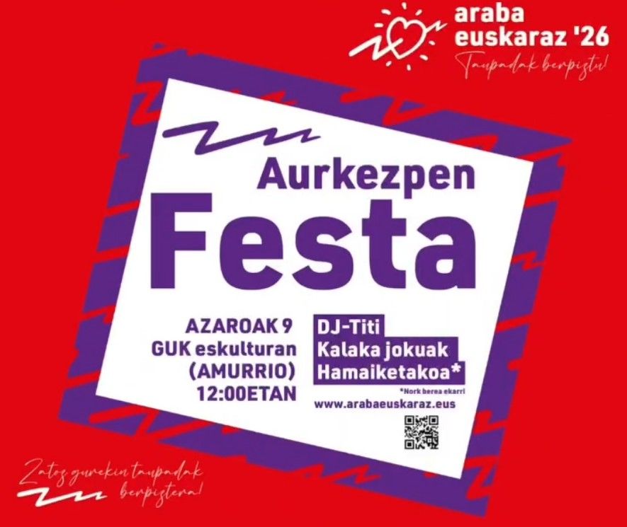 Cartel de la fiesta presentación del Araba Euskaraz de este domingo en Amurrio
