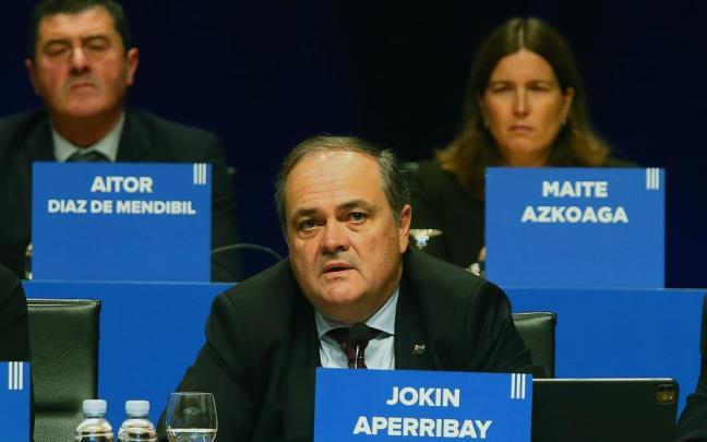 Jokin Aperribay, durante la Junta General de Accionistas del año pasado. / GORKA ESTRADA