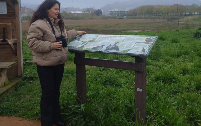 Gloria Vázquez en los humedales Irita.