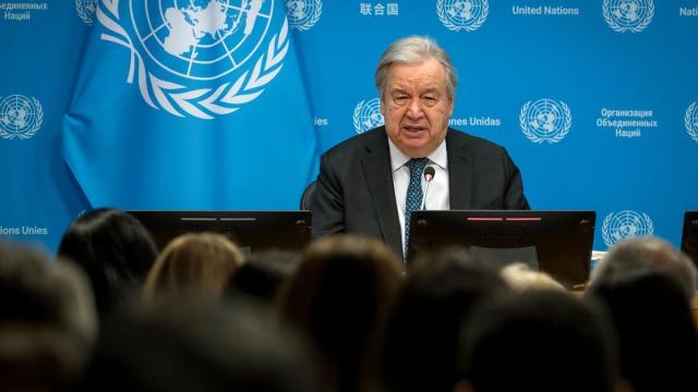 António Guterres, durante su comparecencia.