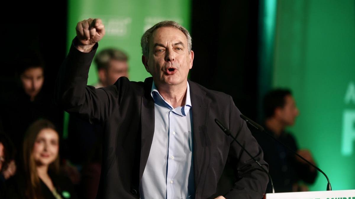 José Luis Rodríguez Zapatero, en un mitin del PSOE en la reciente campaña electoral de Andalucía.