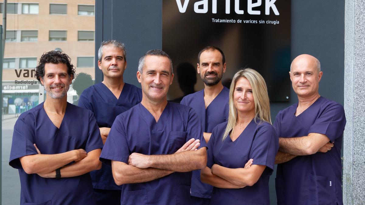 Equipo de profesionales de Varitek, que cuenta con clínicas en Donostia, Bilbao y Vitoria-Gasteiz.