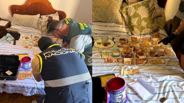 Guardia Civil y Policía Nacional desarticulan una red dedicada al tráfico de cocaína y hachís en el norte del Estado