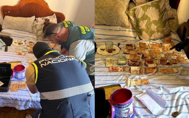 Guardia Civil y Policía Nacional desarticulan una red dedicada al tráfico de cocaína y hachís en el norte del Estado