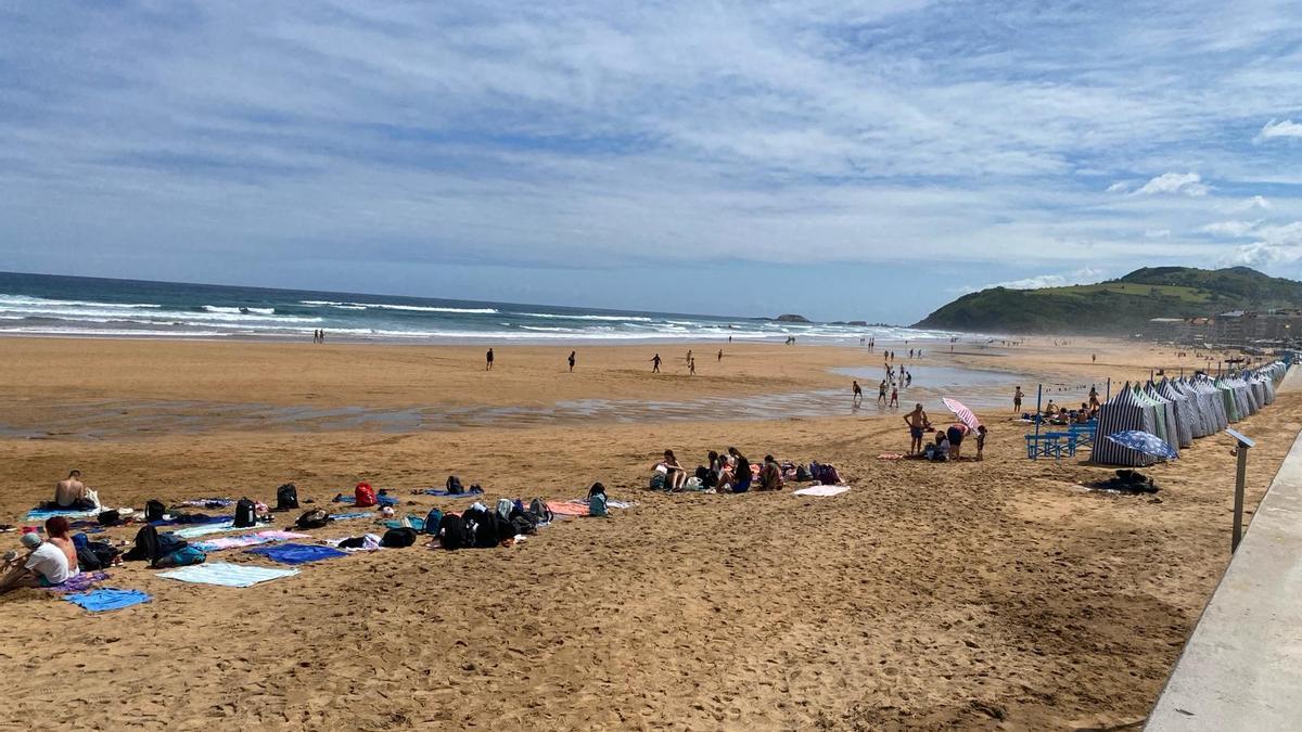 Playa de Zarautz este miércoles.