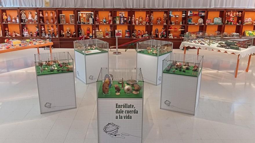 La cinco vitrinas con la nueva colección de piezas