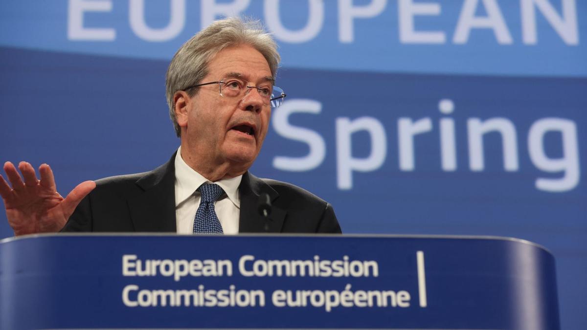 El eurocomisario de Asuntos Económicos, Paolo Gentiloni, ayer en Bruselas.