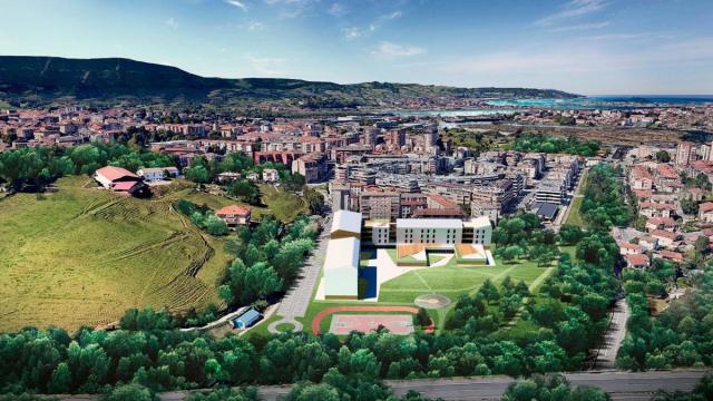 Fotomontaje de la residencia Arbes en Irun, en el lugar donde será construido