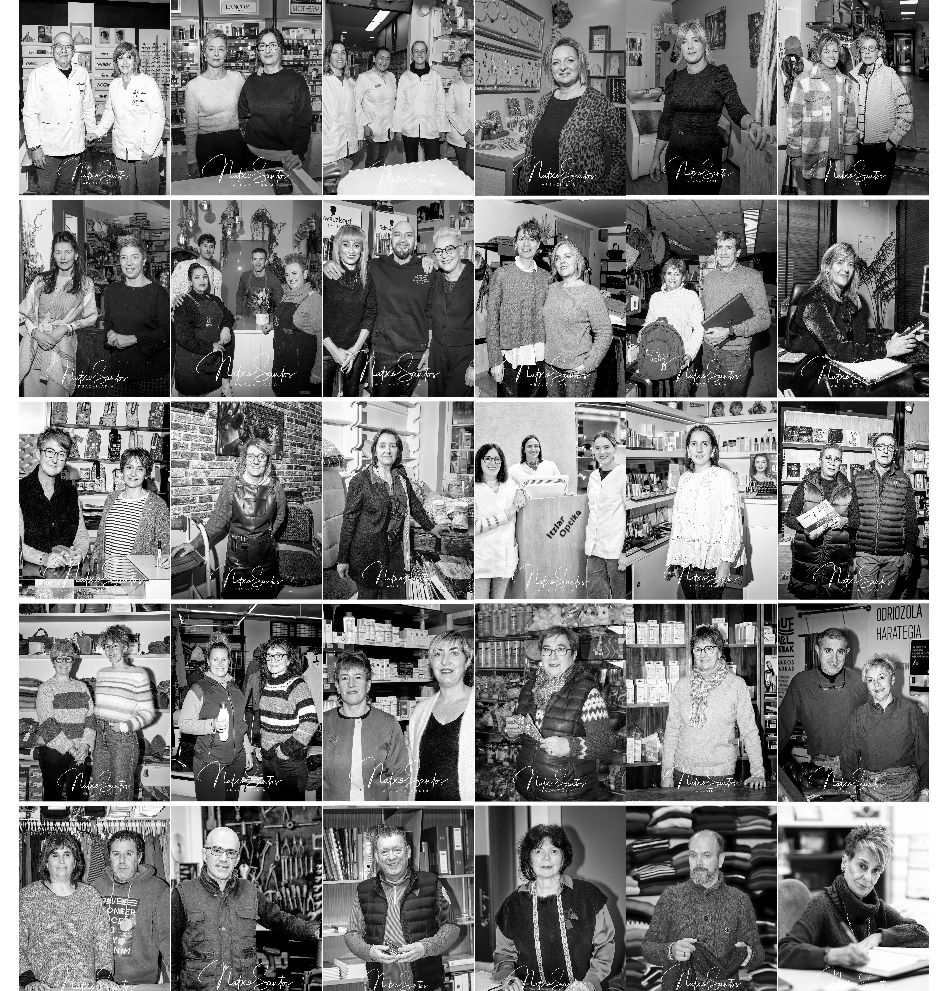 Personas que han posado ante la cámara de Santos.