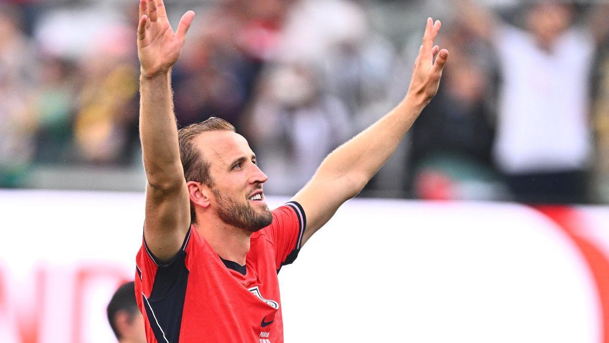 Kane celebra su tanto ante Panamá.