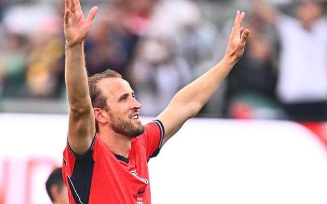 Kane celebra su tanto ante Panamá.