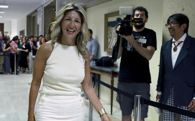 Yolanda Díaz acude al Congreso para presentar sus credenciales.