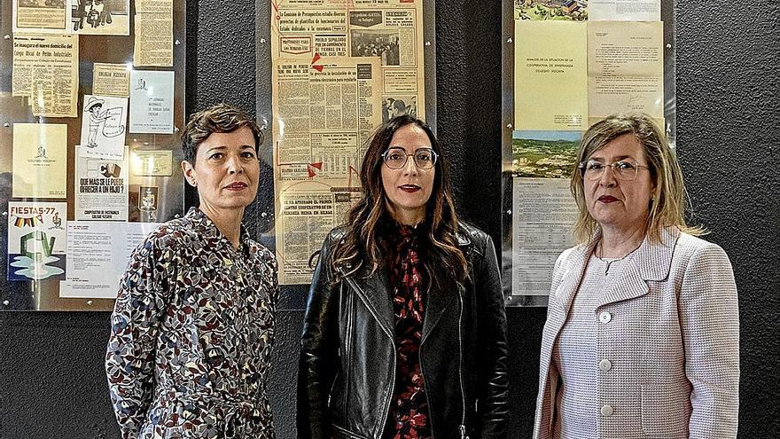 Begoña Zabala, Begoña Pedrosa y Belén Rodilla, durante el acto de celebración del 50 aniversario celebrado este pasado jueves.