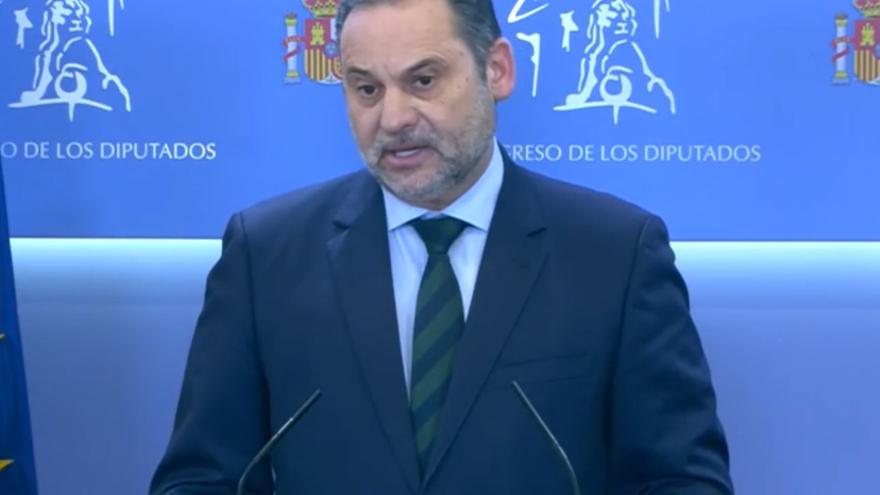 José Luis Ábalos, durante su comparecencia de este martes.