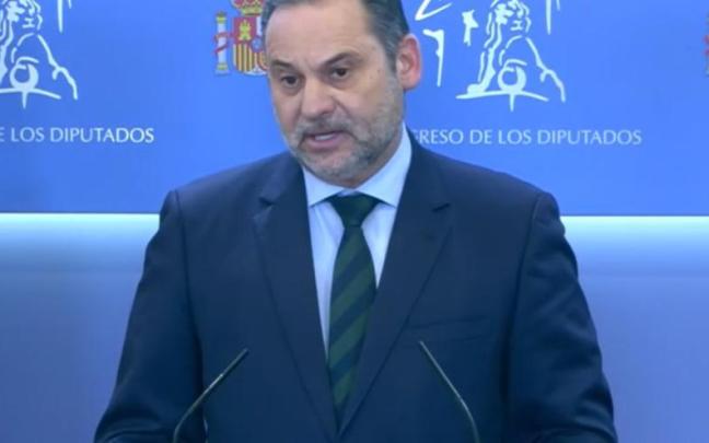 José Luis Ábalos, durante su comparecencia de este martes.