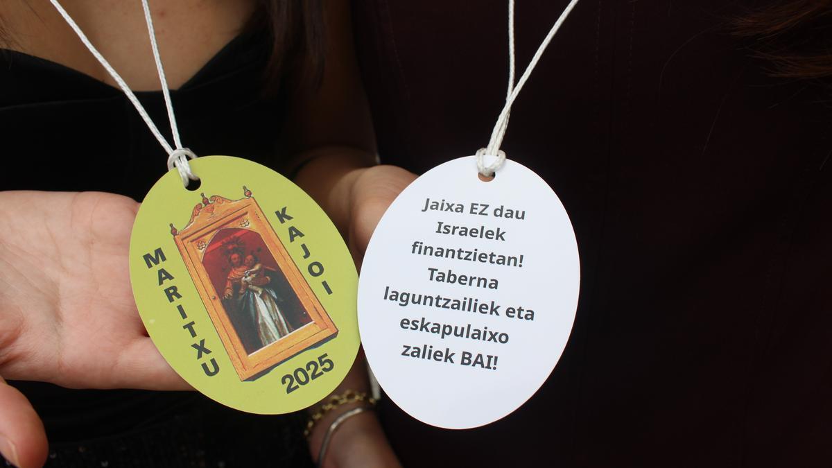El escapulario que se lució en la celebración de Maritxu del pasado 3 de octubre.