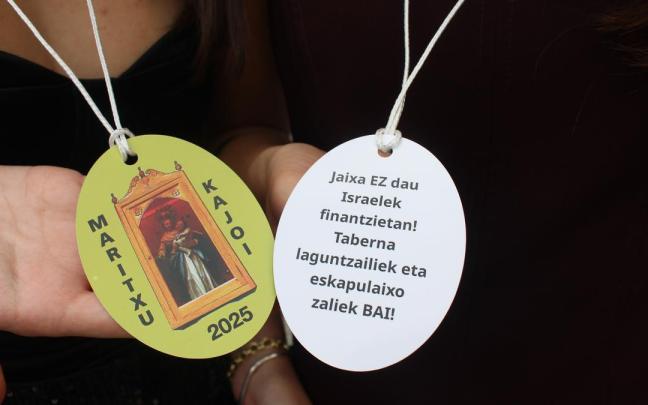 El escapulario que se lució en la celebración de Maritxu del pasado 3 de octubre.